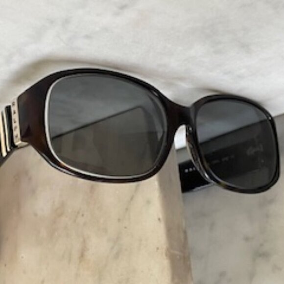 RALPH LAUREN Tortoiseshell Sunglasses Ivory Ribbon Mongram Temple 7585/S - Picture 4 of 16